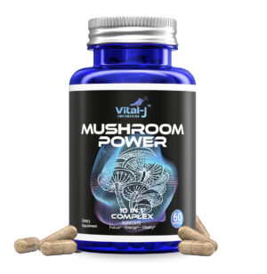 Mushroom Power Supplement 10-in-1 Complex 1330mg, 60 Veggie Capsules