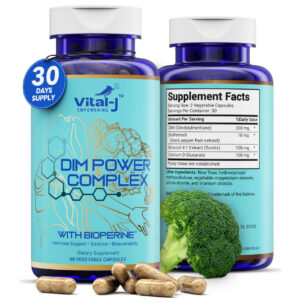 DIM & Calcium D-Glucarate Power Complex – Hormone Balance Supplement, 30 Servings