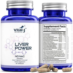 Liver Power Support Supplement 1104mg 21-in-1 Complex, 120 Veggie Capsules – Copy